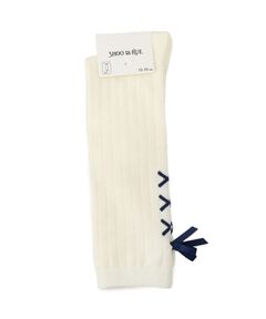 SHOO・LA・RUE / シューラルー ソックス | リボンレースアップ風ハイソックス