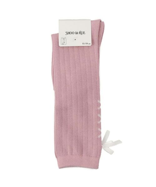 SHOO・LA・RUE / シューラルー ソックス | リボンレースアップ風ハイソックス | 詳細1