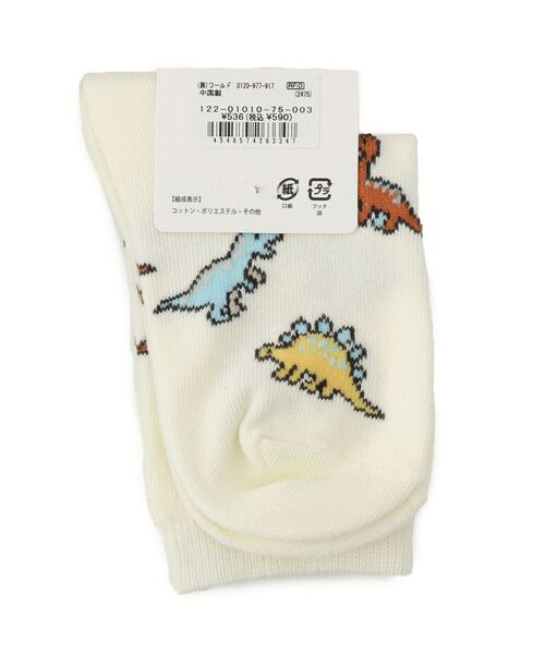 SHOO・LA・RUE / シューラルー ソックス | 恐竜総柄クルー丈ソックス | 詳細2