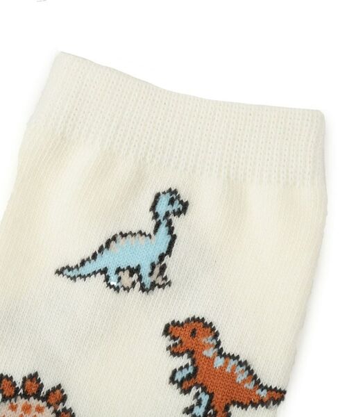 SHOO・LA・RUE / シューラルー ソックス | 恐竜総柄クルー丈ソックス | 詳細3