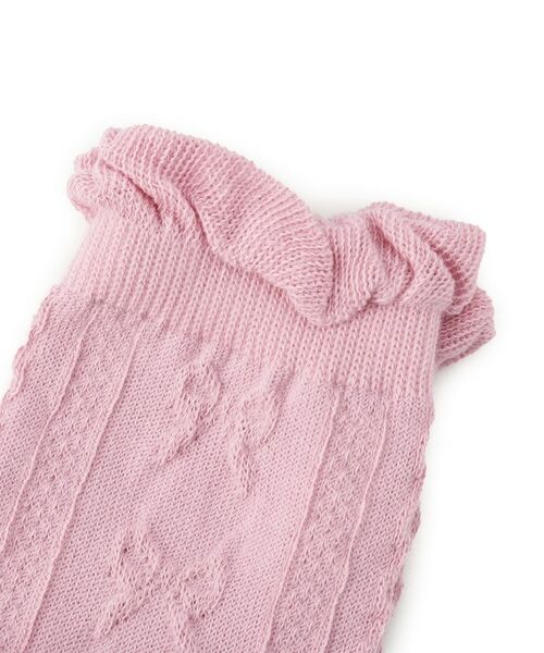 SHOO・LA・RUE / シューラルー ソックス | フロートリボン柄クルー丈ソックス | 詳細3