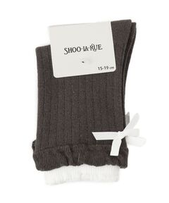SHOO・LA・RUE / シューラルー ソックス | 二重履き口バックリボンクルー丈ソックス