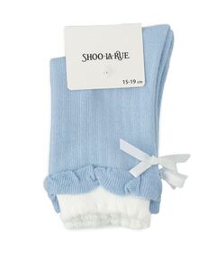 SHOO・LA・RUE / シューラルー ソックス | 二重履き口バックリボンクルー丈ソックス
