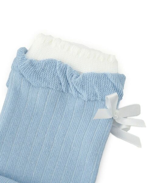 SHOO・LA・RUE / シューラルー ソックス | 二重履き口バックリボンクルー丈ソックス | 詳細3