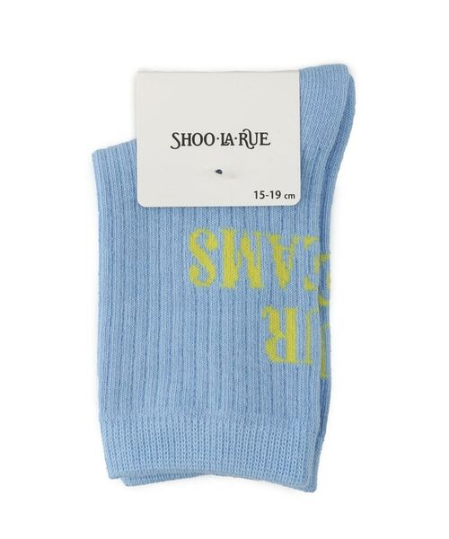SHOO・LA・RUE / シューラルー ソックス | バックロゴカラフルクルー丈ソックス(ブルー(091))