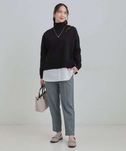 SHOO・LA・RUE / シューラルー その他トップス | 【2点セット/S-LL】時短で決まる もちもちニット＆裾シャツインナー | 詳細10