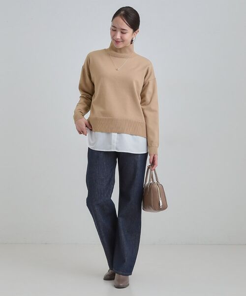 SHOO・LA・RUE / シューラルー その他トップス | 【2点セット/S-LL】時短で決まる もちもちニット＆裾シャツインナー | 詳細17