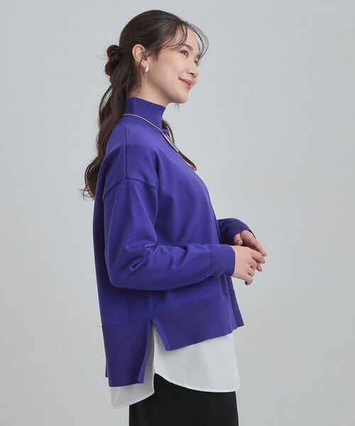 SHOO・LA・RUE / シューラルー その他トップス | 【2点セット/S-LL】時短で決まる もちもちニット＆裾シャツインナー | 詳細20