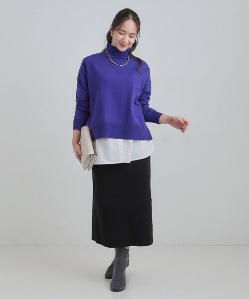 SHOO・LA・RUE / シューラルー その他トップス | 【2点セット/S-LL】時短で決まる もちもちニット＆裾シャツインナー | 詳細21