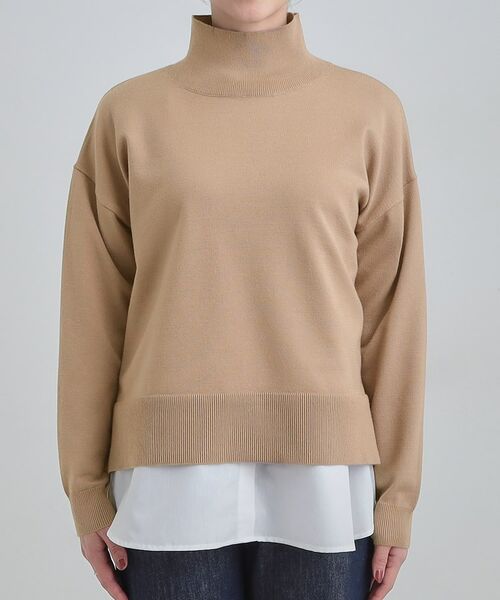 SHOO・LA・RUE / シューラルー その他トップス | 【2点セット/S-LL】時短で決まる もちもちニット＆裾シャツインナー | 詳細23