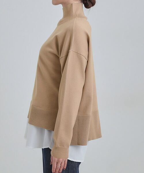 SHOO・LA・RUE / シューラルー その他トップス | 【2点セット/S-LL】時短で決まる もちもちニット＆裾シャツインナー | 詳細24