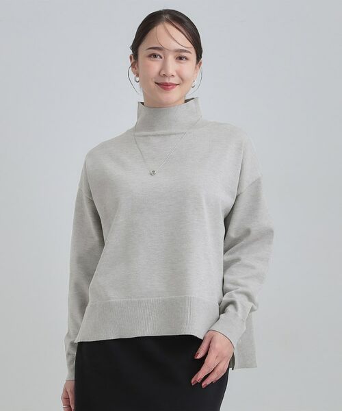 SHOO・LA・RUE / シューラルー その他トップス | 【2点セット/S-LL】時短で決まる もちもちニット＆裾シャツインナー | 詳細4