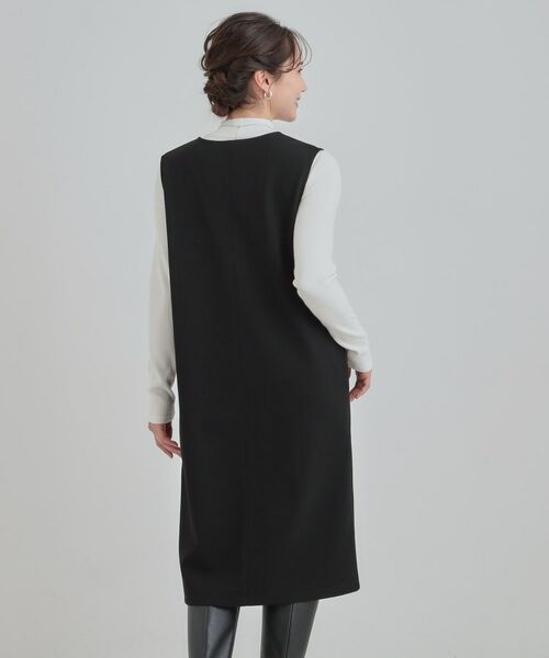 SHOO・LA・RUE / シューラルー ミニ丈・ひざ丈ワンピース | 【2点セット/洗える/S-LL】時短でコーデ決まる ジャンドレ＆リブインナー | 詳細2