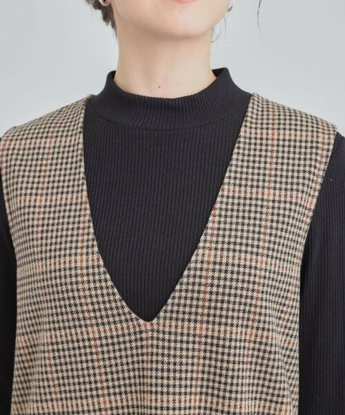 SHOO・LA・RUE / シューラルー ミニ丈・ひざ丈ワンピース | 【2点セット/洗える/S-LL】時短でコーデ決まる ジャンドレ＆リブインナー | 詳細25