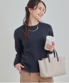 SHOO・LA・RUE / シューラルー ニット・セーター | 【洗える】キラキラ光るラメが上品　クルーネックニット