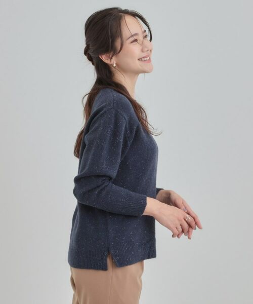 SHOO・LA・RUE / シューラルー ニット・セーター | 【洗える】キラキラ光るラメが上品　クルーネックニット | 詳細14