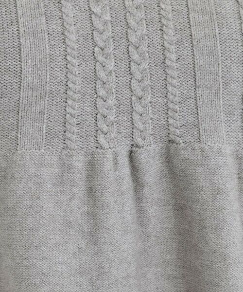 SHOO・LA・RUE / シューラルー ニット・セーター | 【S-LL】気になるお腹周りをカバー ケーブル編みペプラムニット | 詳細4