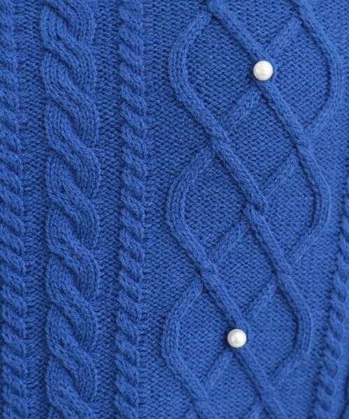 SHOO・LA・RUE / シューラルー ニット・セーター | フェイクパールで上品見え ケーブルパール調ニット | 詳細12