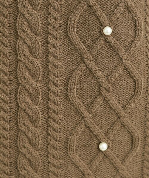 SHOO・LA・RUE / シューラルー ニット・セーター | フェイクパールで上品見え ケーブルパール調ニット | 詳細8
