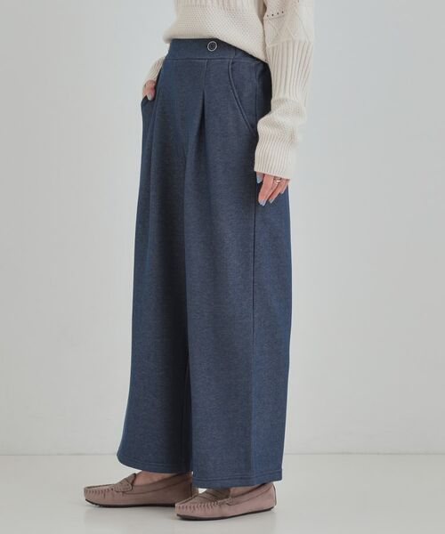 SHOO・LA・RUE / シューラルー パンツ | 【シューウォーム】デニム風裏起毛ワイドパンツ | 詳細6