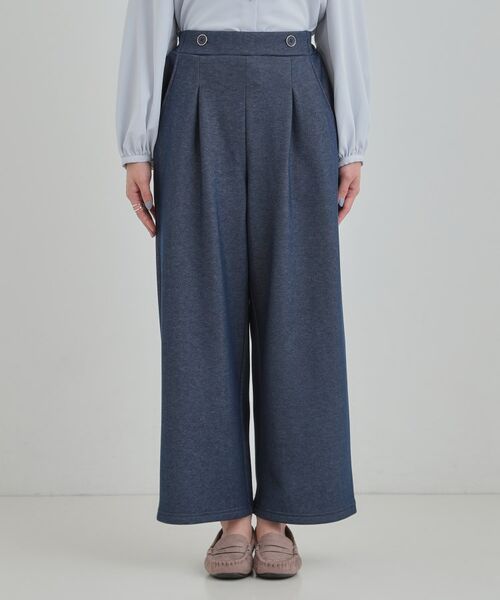 SHOO・LA・RUE / シューラルー パンツ | 【シューウォーム】デニム風裏起毛ワイドパンツ | 詳細9