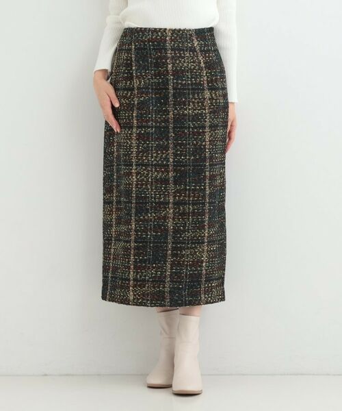 SHOO・LA・RUE / シューラルー ロング・マキシ丈スカート | ラメツイードナロースカート | 詳細1