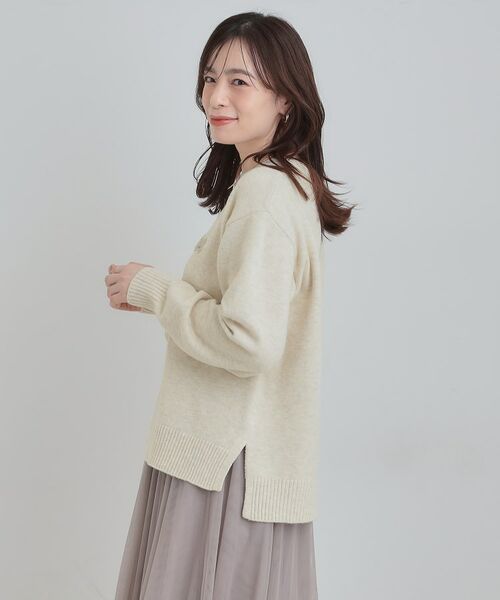 SHOO・LA・RUE / シューラルー ニット・セーター | 柔らかくフワフワした風合いがやみつきに スウェットライクロゴニット | 詳細13