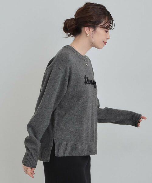 SHOO・LA・RUE / シューラルー ニット・セーター | 柔らかくフワフワした風合いがやみつきに スウェットライクロゴニット | 詳細2