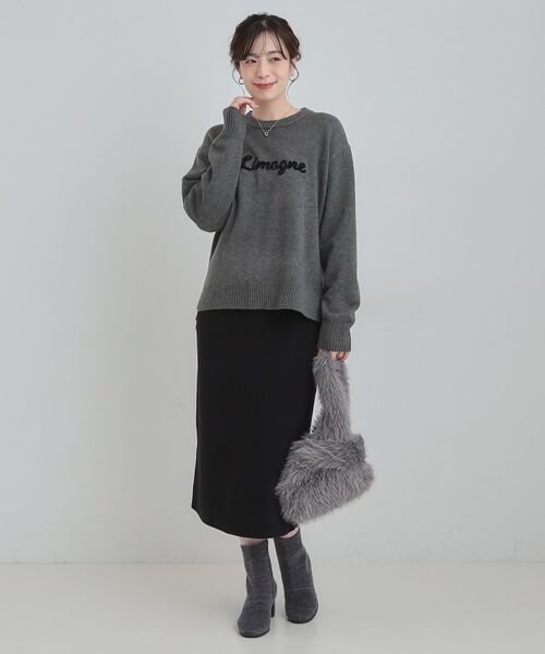 SHOO・LA・RUE / シューラルー ニット・セーター | 柔らかくフワフワした風合いがやみつきに スウェットライクロゴニット | 詳細3