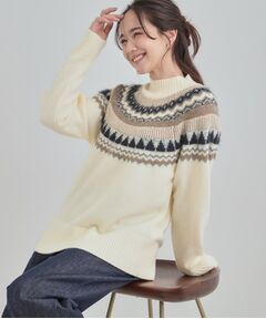 SHOO・LA・RUE / シューラルー ニット・セーター | 配色が大人かわいい　フェアアイル柄求心ニット