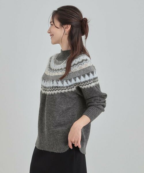 SHOO・LA・RUE / シューラルー ニット・セーター | 配色が大人かわいい フェアアイル柄求心ニット | 詳細10