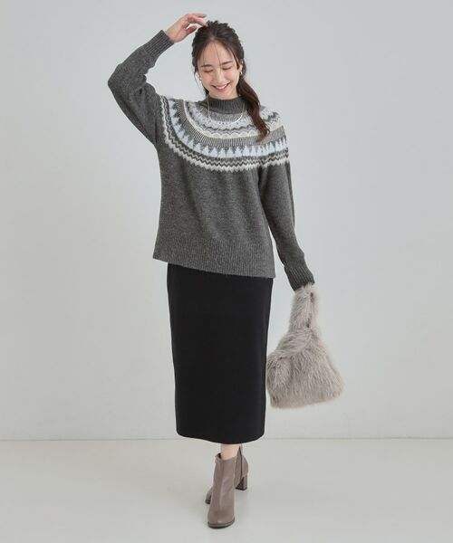 SHOO・LA・RUE / シューラルー ニット・セーター | 配色が大人かわいい フェアアイル柄求心ニット | 詳細11