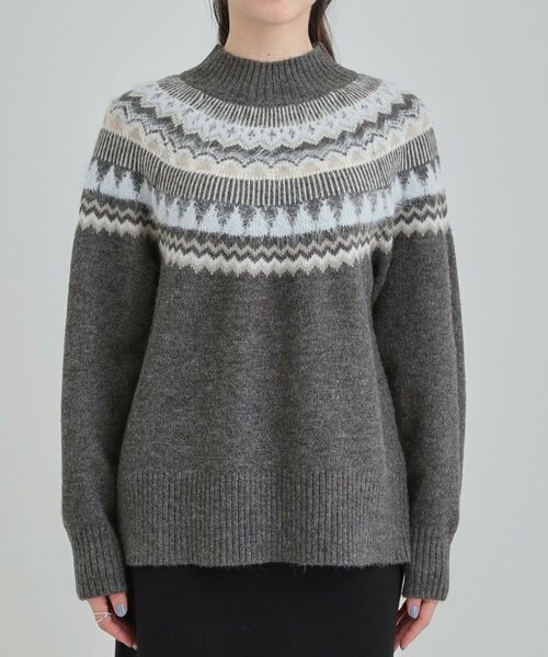 SHOO・LA・RUE / シューラルー ニット・セーター | 配色が大人かわいい フェアアイル柄求心ニット | 詳細13