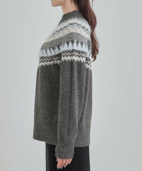 SHOO・LA・RUE / シューラルー ニット・セーター | 配色が大人かわいい フェアアイル柄求心ニット | 詳細14