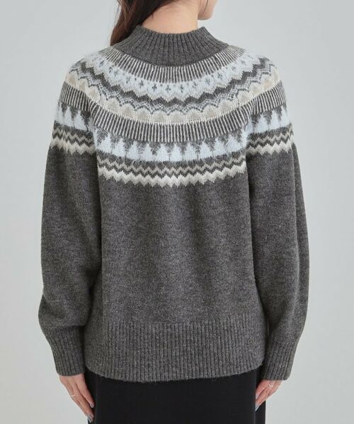 SHOO・LA・RUE / シューラルー ニット・セーター | 配色が大人かわいい フェアアイル柄求心ニット | 詳細15