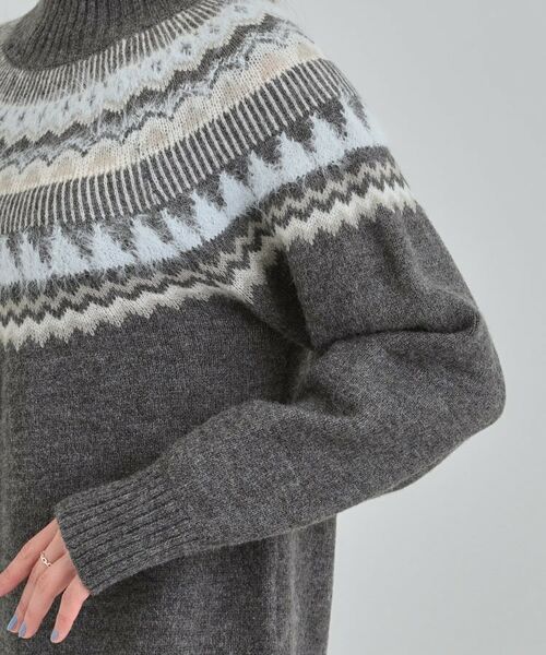 SHOO・LA・RUE / シューラルー ニット・セーター | 配色が大人かわいい フェアアイル柄求心ニット | 詳細17