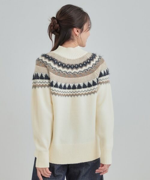 SHOO・LA・RUE / シューラルー ニット・セーター | 配色が大人かわいい フェアアイル柄求心ニット | 詳細2