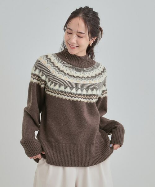 SHOO・LA・RUE / シューラルー ニット・セーター | 配色が大人かわいい フェアアイル柄求心ニット | 詳細5