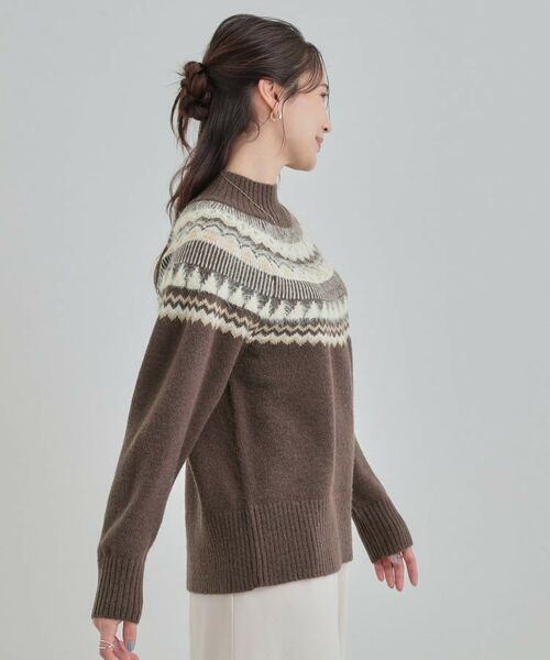SHOO・LA・RUE / シューラルー ニット・セーター | 配色が大人かわいい フェアアイル柄求心ニット | 詳細6