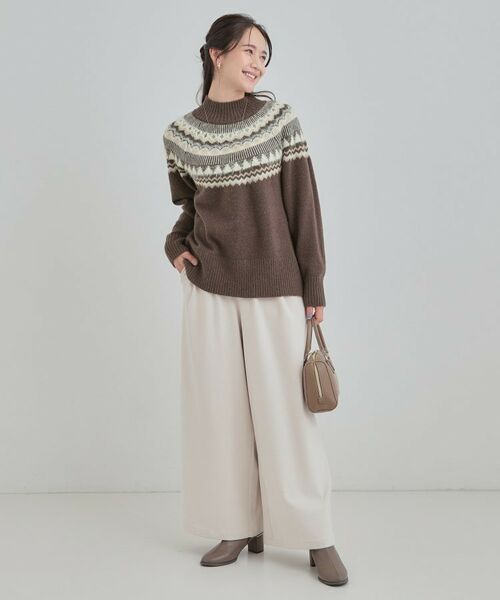 SHOO・LA・RUE / シューラルー ニット・セーター | 配色が大人かわいい フェアアイル柄求心ニット | 詳細7