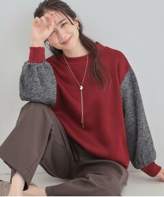 SHOO・LA・RUE / シューラルー スウェット | 【あったか】裏起毛袖チェックトップス