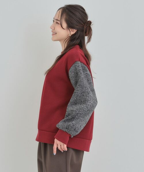 SHOO・LA・RUE / シューラルー スウェット | 【あったか】裏起毛袖チェックトップス | 詳細10