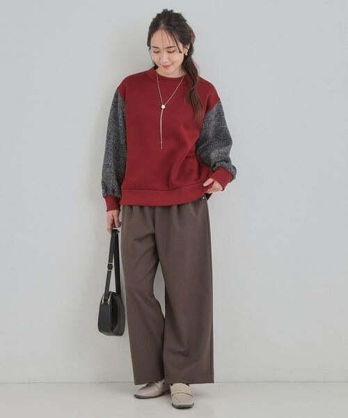 SHOO・LA・RUE / シューラルー スウェット | 【あったか】裏起毛袖チェックトップス | 詳細11