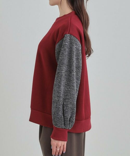 SHOO・LA・RUE / シューラルー スウェット | 【あったか】裏起毛袖チェックトップス | 詳細14