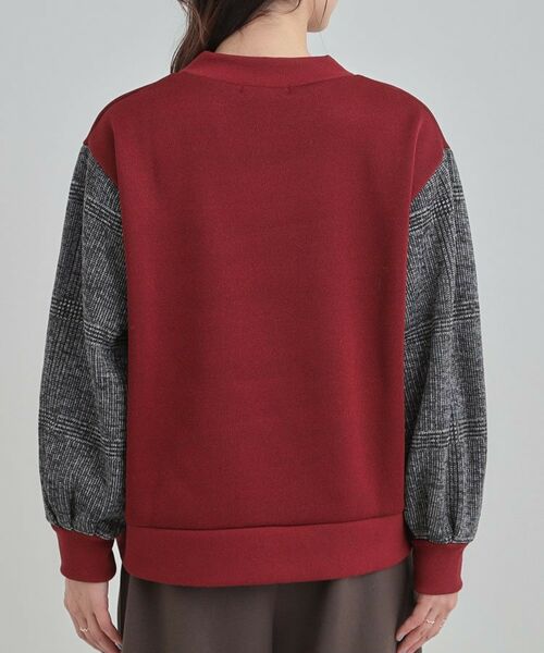 SHOO・LA・RUE / シューラルー スウェット | 【あったか】裏起毛袖チェックトップス | 詳細15