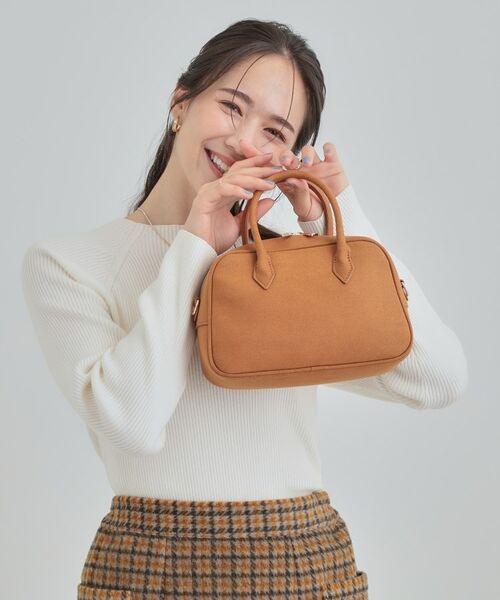 SHOO・LA・RUE / シューラルー ボストンバッグ | スエード調ボストンバッグ(キャメルブラウン(041))