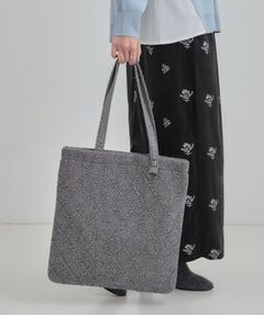 SHOO・LA・RUE / シューラルー トートバッグ | ラメ格子柄スクエアトートバッグ