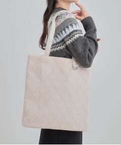 SHOO・LA・RUE / シューラルー トートバッグ | ラメ格子柄スクエアトートバッグ