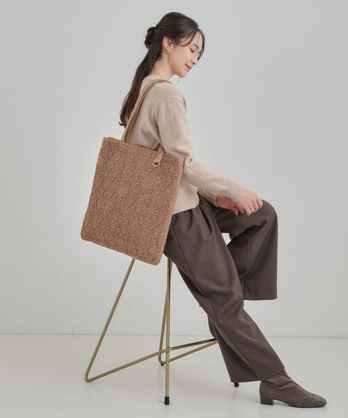 SHOO・LA・RUE / シューラルー トートバッグ | ラメ格子柄スクエアトートバッグ | 詳細4