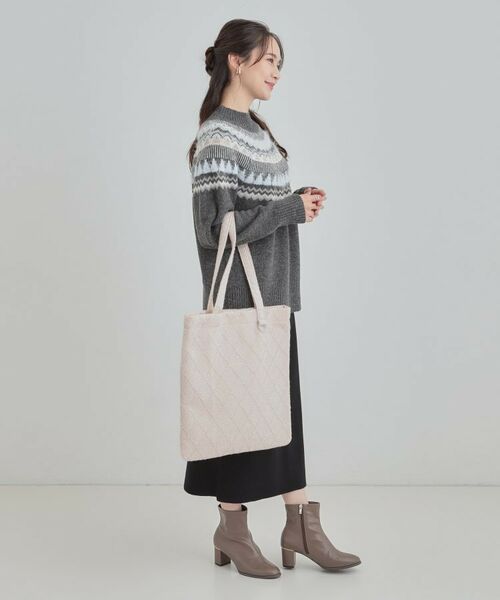 SHOO・LA・RUE / シューラルー トートバッグ | ラメ格子柄スクエアトートバッグ | 詳細6